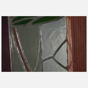 Paar Bleiglasfenster Jugendstil