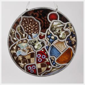 Rundes Bleiglasfenster