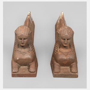 Paar klassizistische Kaminböcke