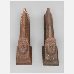 Paar klassizistische Kaminböcke