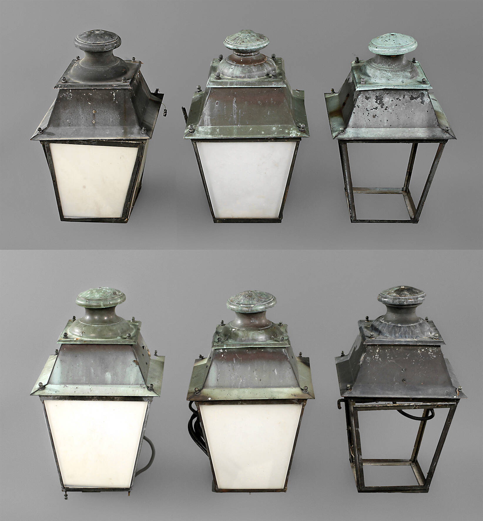 Sechs Gartenlaternen