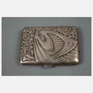 Jugendstil-Zigarettendose Silber