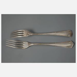 Silber acht Abendbrotgabeln