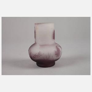 Kleine Ätzglasvase Èmile Gallé