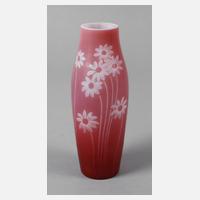 Ätzglasvase Margeritendekor111