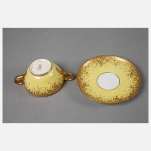 Minton England Doppelhenkeltasse Jugendstil