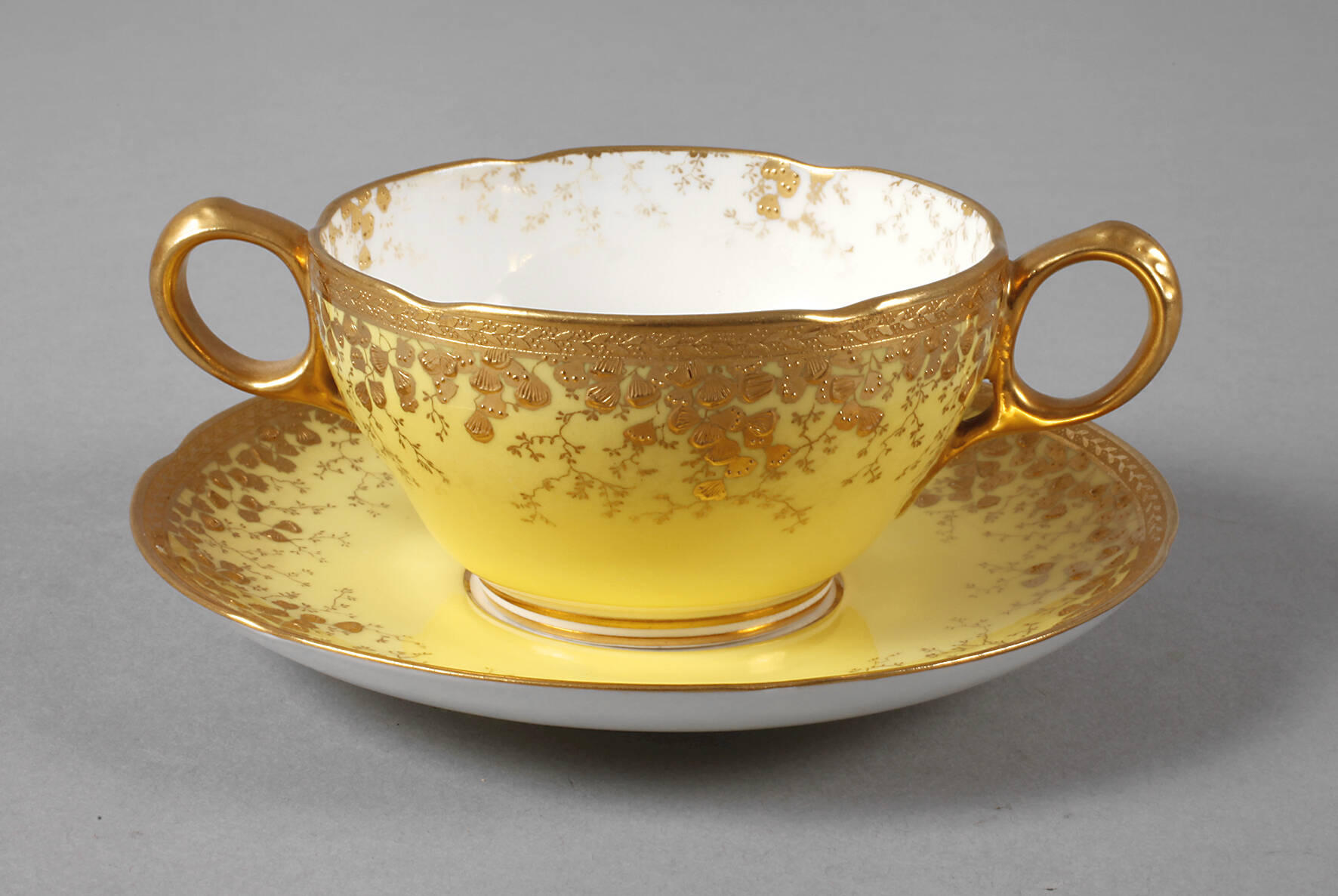 Minton England Doppelhenkeltasse Jugendstil