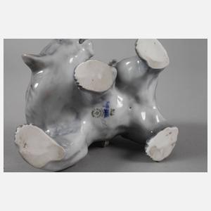 Royal Copenhagen "Faun rückwärts auf Bär reitend"