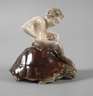 Royal Copenhagen Faun auf Schildkröte