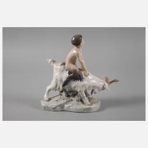 Royal Copenhagen Faun auf Ziege
