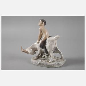 Royal Copenhagen Faun auf Ziege