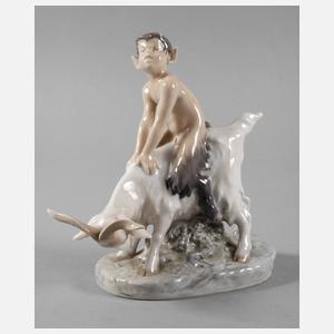 Royal Copenhagen Faun auf Ziege