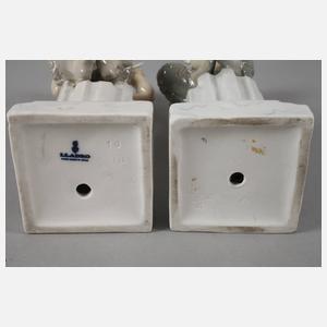 Lladro Paar Faune auf Säule