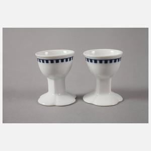 Rosenthal sieben Eierbecher "Würfeldekor"