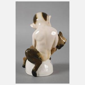 Volkstedt Faun mit Ziege