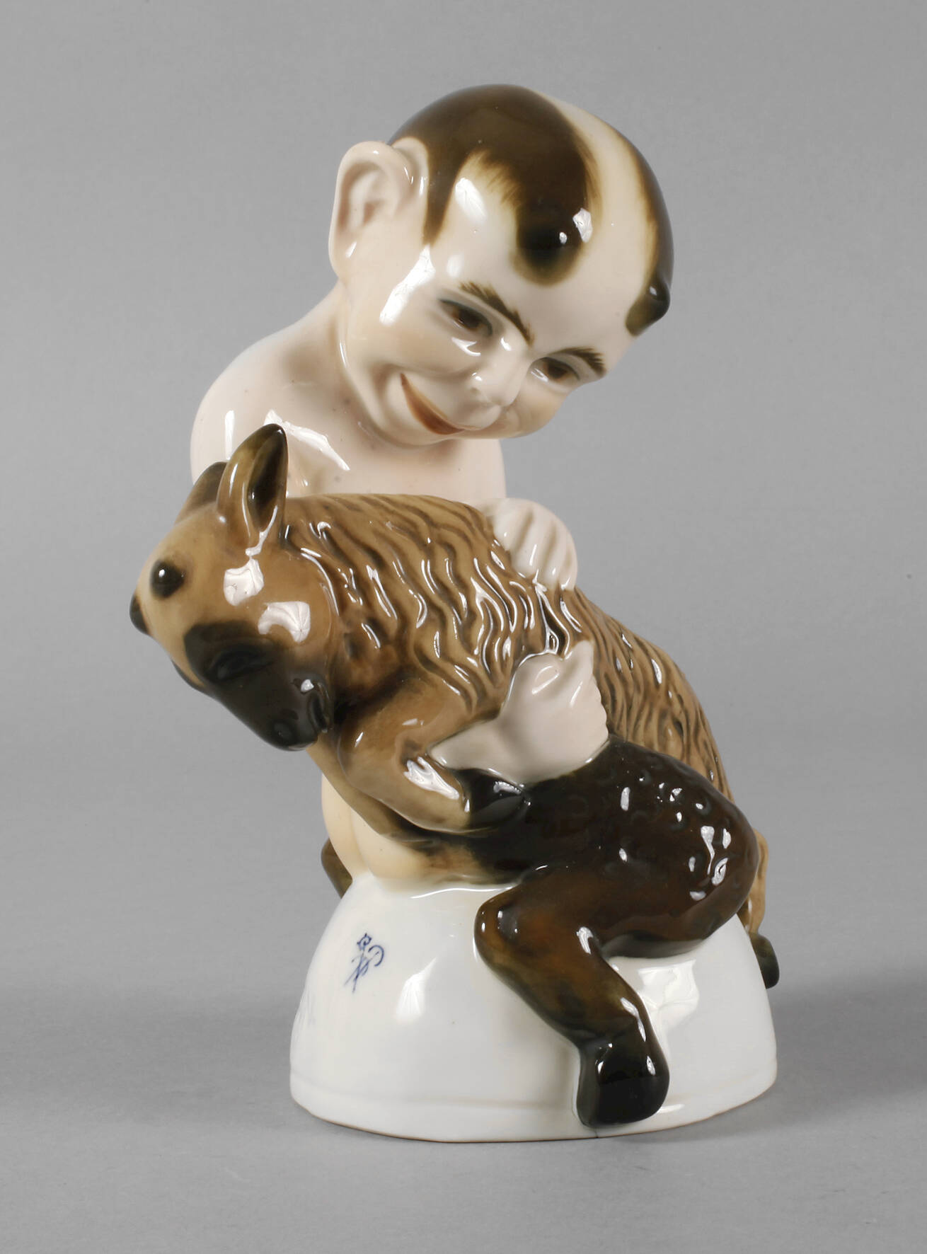 Volkstedt Faun mit Ziege