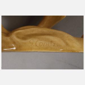 Kopenhagen zwei Faune aus dem Tafelaufsatz "Weinlese"