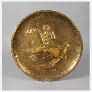 Großer Wandteller Art déco