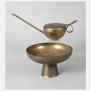 Fußschale und Gießkanne Art déco