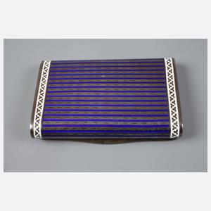 Zigarettenetui Silber und Emaille