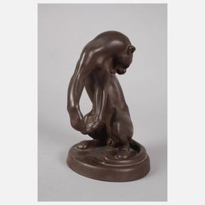Meissen "Panther, sich leckend"