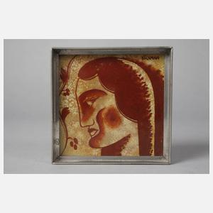 Edgar Böckman Keramikplatte in Metallfassung