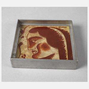 Edgar Böckman Keramikplatte in Metallfassung