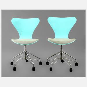 Paar Drehstühle Arne Jacobsen