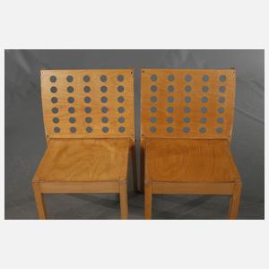 Sechs Stapelstühle Thonet