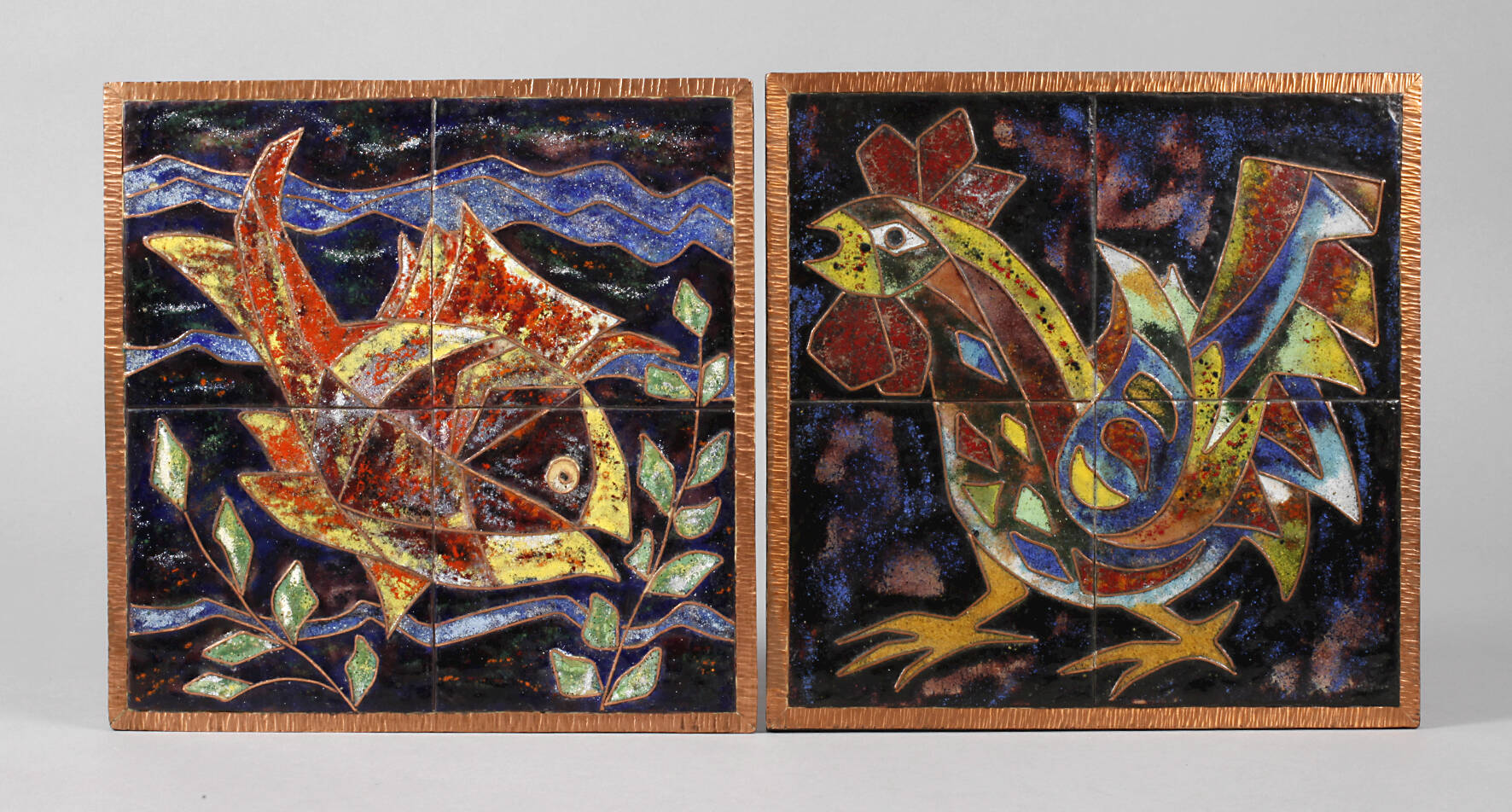 Zwei Bildplatten Stegemaille