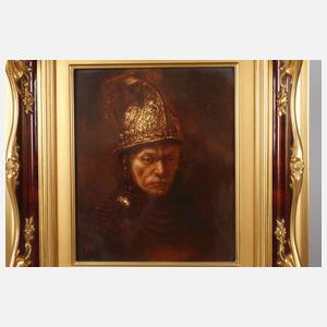 Rosenthal Bildplatte "Der Mann mit dem Goldhelm"