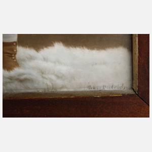 Porzellanbildplatte Kinderportrait Jugendstil