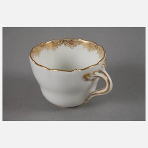 Meissen Mokkatasse Watteaumalerei
