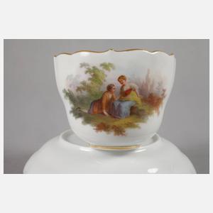 Meissen Mokkatasse Watteaumalerei