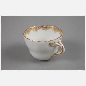 Meissen Mokkatasse Watteaumalerei