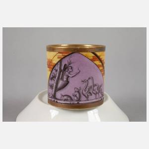 Zwei Biedermeier-Zylindertassen