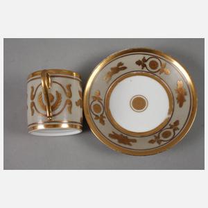 Zwei Biedermeier-Zylindertassen