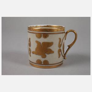 Zwei Biedermeier-Zylindertassen