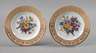 KPM Berlin Paar Zierteller mit Blütenmalerei