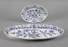 Meissen zwei Vorlegeplatten Zwiebelmuster