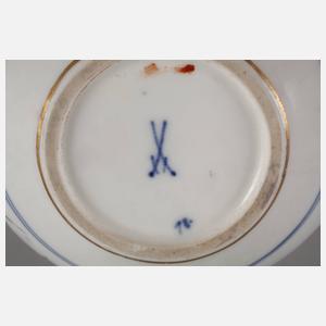 Meissen Teekanne mit rot-goldenem Zwiebelmuster