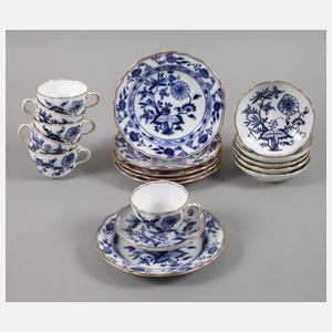 Meissen sechs Gedecke Zwiebelmuster