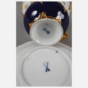 Meissen Tasse mit Untertasse "B-Form"
