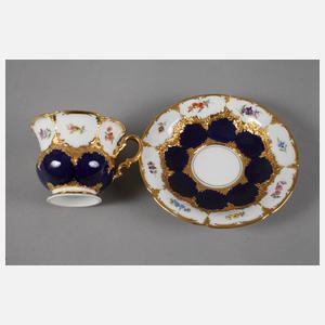Meissen Tasse mit Untertasse "B-Form"