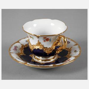 Meissen Tasse mit Untertasse "B-Form"