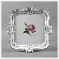 Meissen Prunktablett "Rote Rose"111