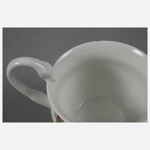 Meissen sechs Kaffeetassen "Rote Rose"