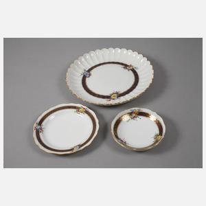 Meissen Kaffeeservice Bordüre mit Blumenbuketts