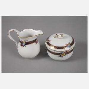 Meissen Kaffeeservice Bordüre mit Blumenbuketts