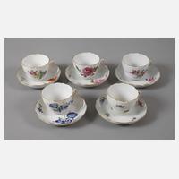 Meissen Konvolut Mokkatassen111